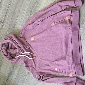 Wanakome pullover cowl neck hoodie xxxl burgundy